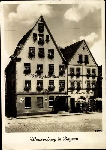 Ak Weißenburg in Mittelfranken Bayern, Hotel zur goldnen Rose, Bes. Edgar Mitschke