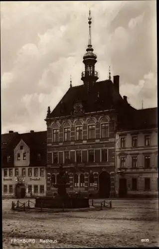 Ak Frohburg in Sachsen, Rathaus, Restaurant Brauhof, Polizeiwache 