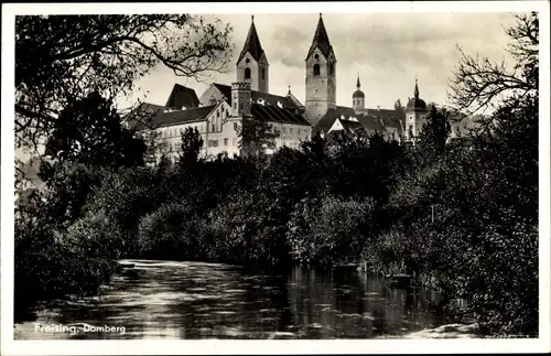 Ak Freising in Oberbayern, Isarpartie, Domberg