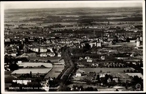 Ak Görlitz in der Lausitz, Fernblick von der Landeskrone