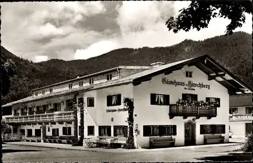 Ak Scharling Kreuth am Tegernsee Oberbayern, Gästehaus Hirschberg, Bes. Hans Högg