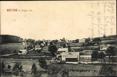 Ak Hermsdorf im Erzgebirge, Panorama vom Ort