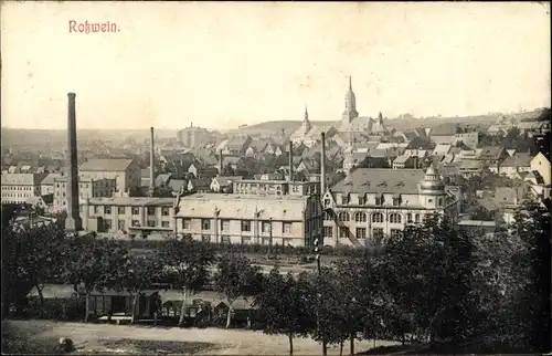 Ak Roßwein in Sachsen, Blick auf die Stadt