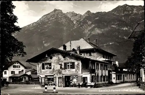 Ak Garmisch Partenkirchen in Oberbayern, Kramer, Hut Maurer, Geschäft