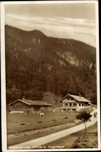 Ak Kreuth am Tegernsee Oberbayern, Schwaiger Alm