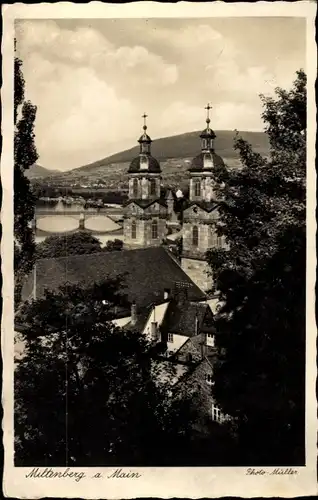 Ak Miltenberg in Unterfranken Bayern, Panorama mit Kirche