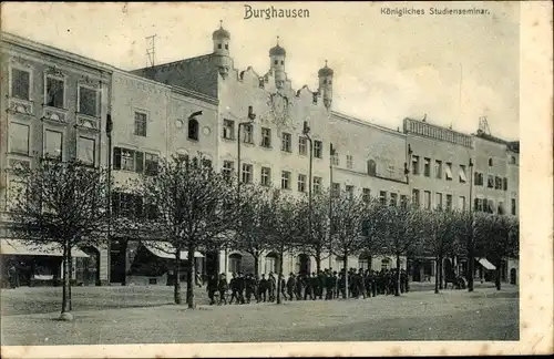 Ak Burghausen im Kreis Altötting Oberbayern, Kgl. Studienseminar