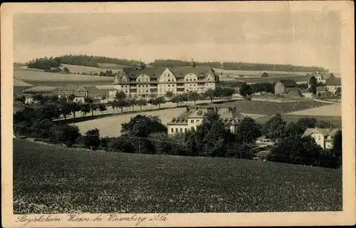 Ak Wiesenburg Wildenfels in Sachsen, Bezirksheim, Außenansicht