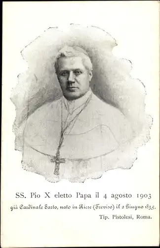 Ak Papst Pius X., Giuseppe Melchiorre Sarto