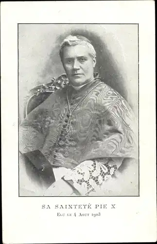 Ak Papst Pius X., Giuseppe Melchiorre Sarto, Portrait