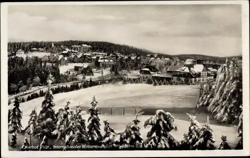 Ak Oberhof im Thüringer Wald, Ort im Winter