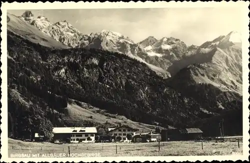 Ak Birgsau Oberstdorf im Oberallgäu, Ortschaft, Hochgebirge