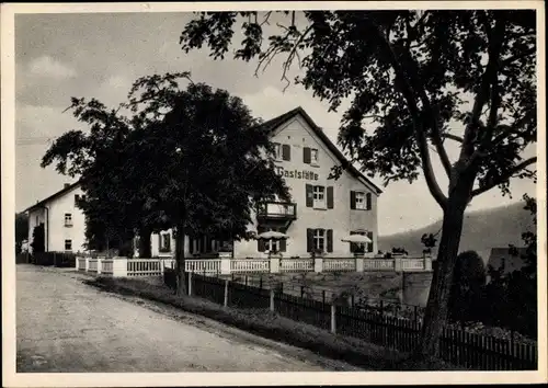 Ak Pommelsbrunn in Mittelfranken, Gaststätte Zum Bahnhof, Inh. Wilhelm Lutz