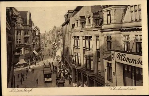 Ak Düsseldorf am Rhein, Blick in die Schadowstraße