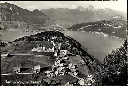 Ak Seelisberg Kt. Uri Schweiz, Panorama, Mythen