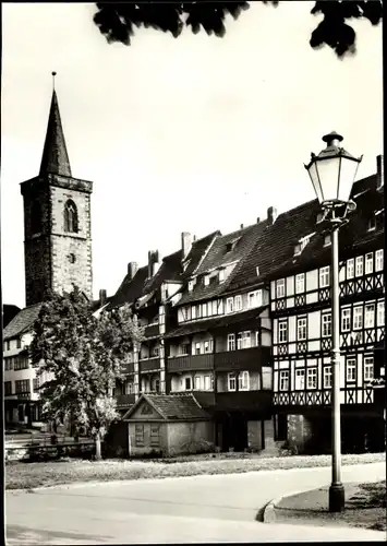 Ak Erfurt in Thüringen, Krämerbrücke, Steinbögen, Fachwerk