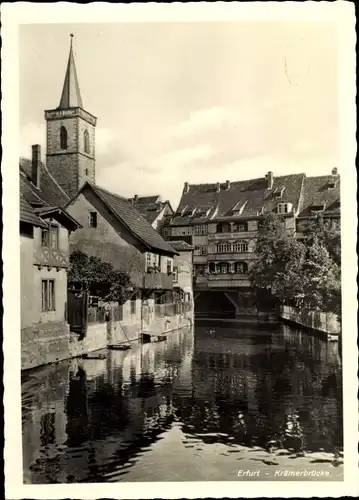 Ak Erfurt in Thüringen, Krämerbrücke