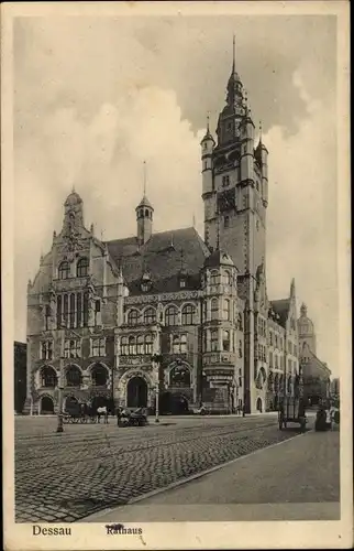 Ak Dessau in Sachsen Anhalt, Rathaus