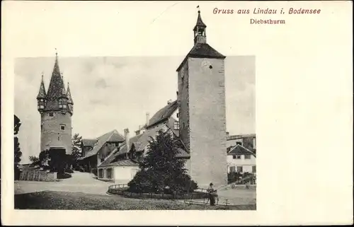 Ak Lindau am Bodensee Schwaben, Diebsturm