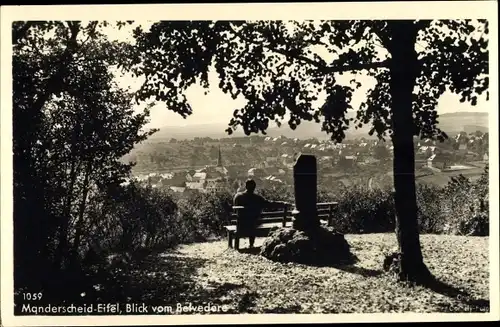 Ak Manderscheid in der Eifel Rheinland Pfalz, Blick vom Belvedere, Ort