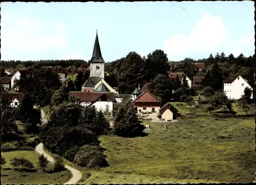 Ak Flammersfeld Westerwald Rheinland Pfalz, Teilansicht an der Kirche