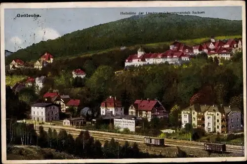 Ak Bad Gottleuba Berggießhübel, Heilstätte, Ort, Berg