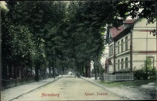 Ak Ahrensburg bei Hamburg, Kaiserliches Postamt