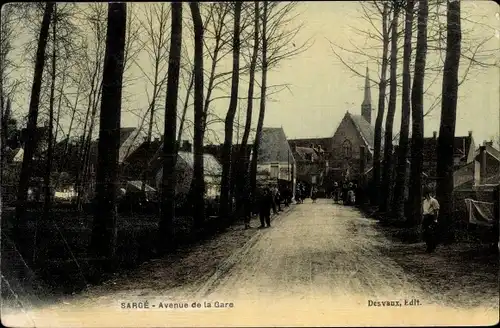 Ak Sargé Loir-et-Cher, Avenue de la Gare