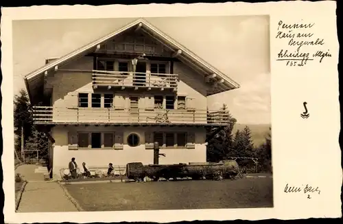 Ak Scheidegg Allgäu, Pension Haus am Bergwald, Allgäuer Brunnen