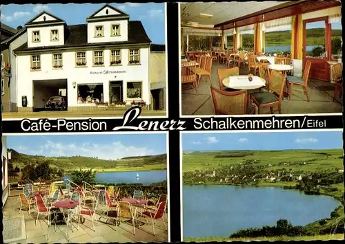 Ak Schalkenmehren in der Eifel, Pension Lenerz Außen und Innenansicht