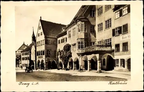 Ak Isny im Allgäu, Rathaus