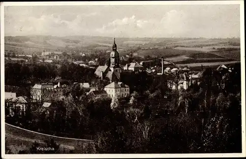 Ak Kreischa bei Dresden, Panorama vom Ort