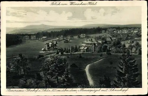 Ak Oberhof im Thüringer Wald, Panorama mit Schneekopf