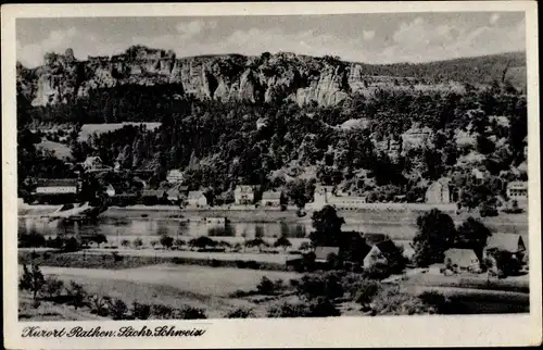 Ak Rathen an der Elbe Sächsische Schweiz, Panorama