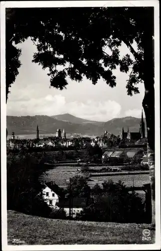 Ak Zittau in Sachsen, Durchblick nach Gebirge, Ort