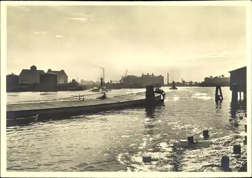 Ak Kaliningrad Königsberg Ostpreußen, Im Hafen, Binnenschiff