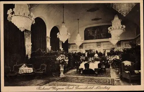 Ak Nürnberg in Mittelfranken, Richard Wagner Saal Grandhotel