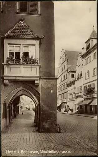 Ak Ak Lindau am Bodensee Schwaben, Maximilianstraße