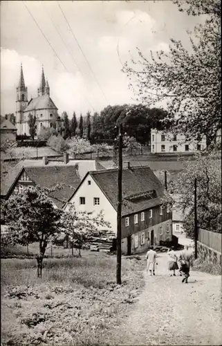 Ak Schirgiswalde Kirschau in Sachsen, Ortsansicht, Kirche