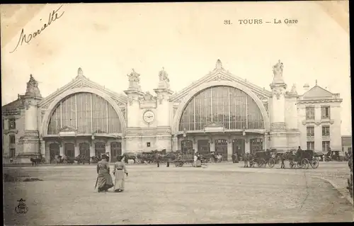 Ak Tours Indre-et-Loire, La Gare