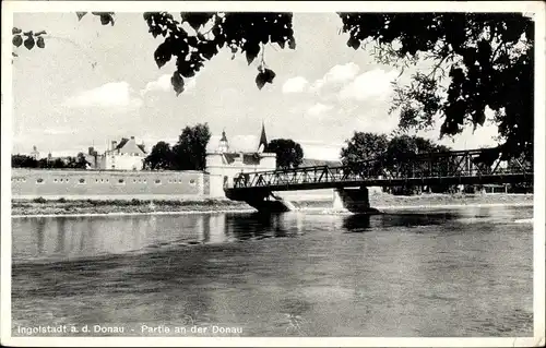 Ak Ingolstadt an der Donau Oberbayern, Donaupartie