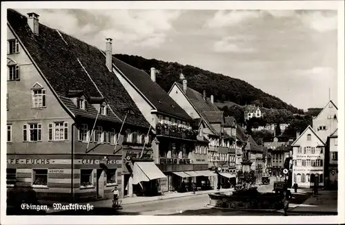 Ak Ebingen Albstadt im Zollernalbkreis, Marktstraße, Cafe Fuchs