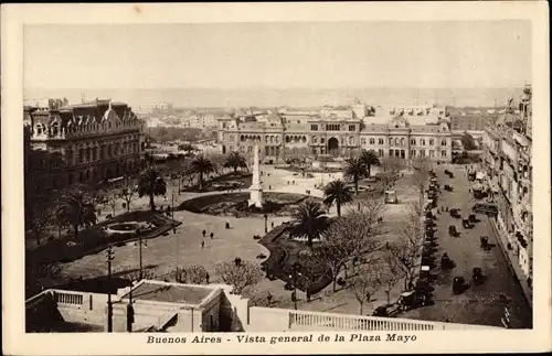 Ak Buenos Aires Argentinien, Vista general de la Plaza Mayo