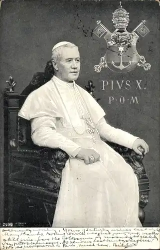 Ak Papst Pius X., Giuseppe Melchiorre Sarto, Portrait