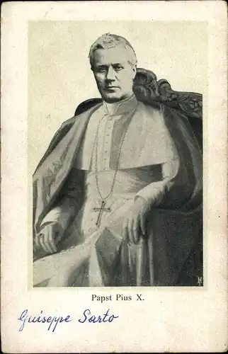 Ak Papst Pius X., Giuseppe Melchiorre Sarto, Portrait