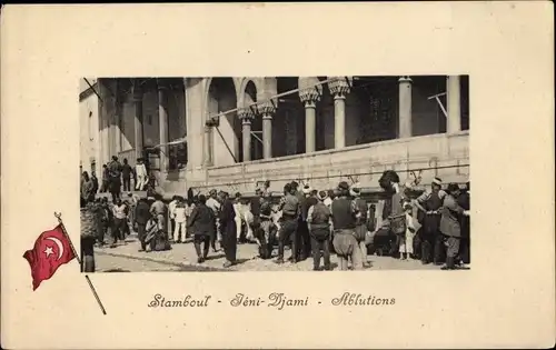 Ak Konstantinopel Istanbul Türkei, Jeni Djami, Ablutions