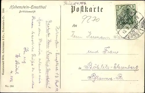 Ak Hohenstein Ernstthal Landkreis Zwickau, Kinderheilstätte, Bethlehemstift, Frauengenesungsheim