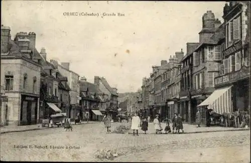 Ak Orbec Calvados, Grande Rue