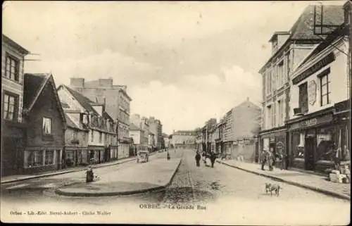 Ak Orbec Calvados, La Grande Rue