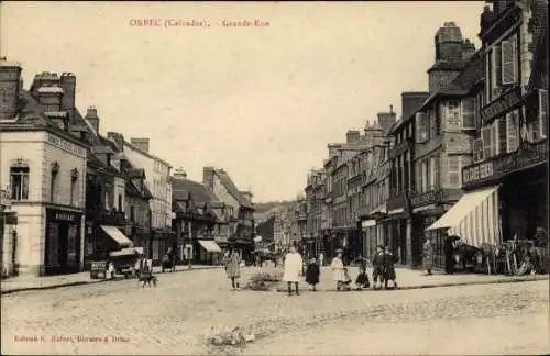 Ak Orbec Calvados, La Grande Rue